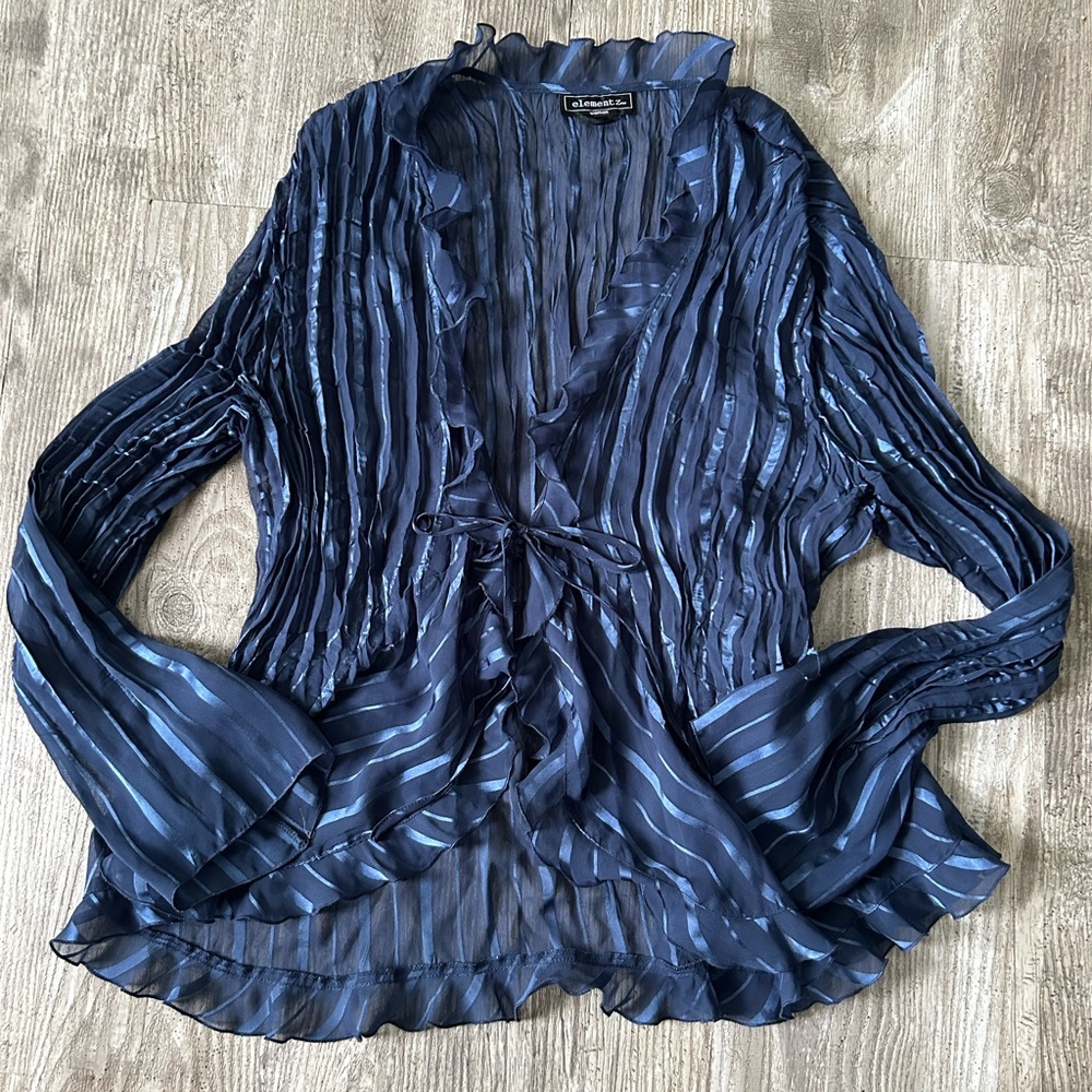 *SOLD!* Elementz Blue Tie Front Fairy Top